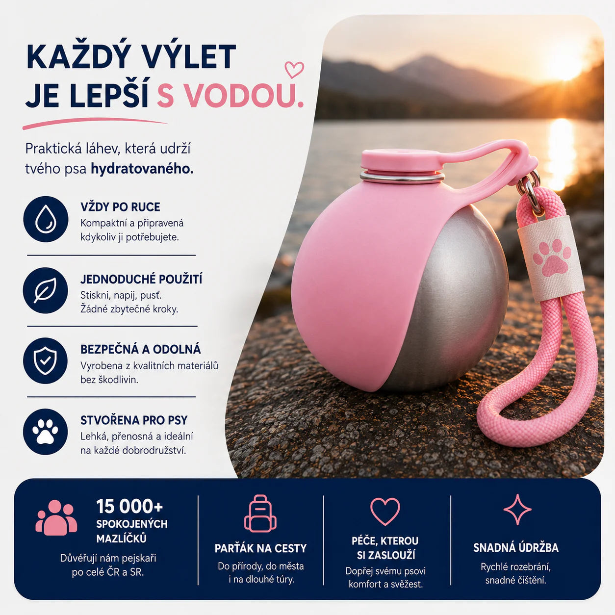 Hafpítko: Multifunkční cestovní láhev pro psy
